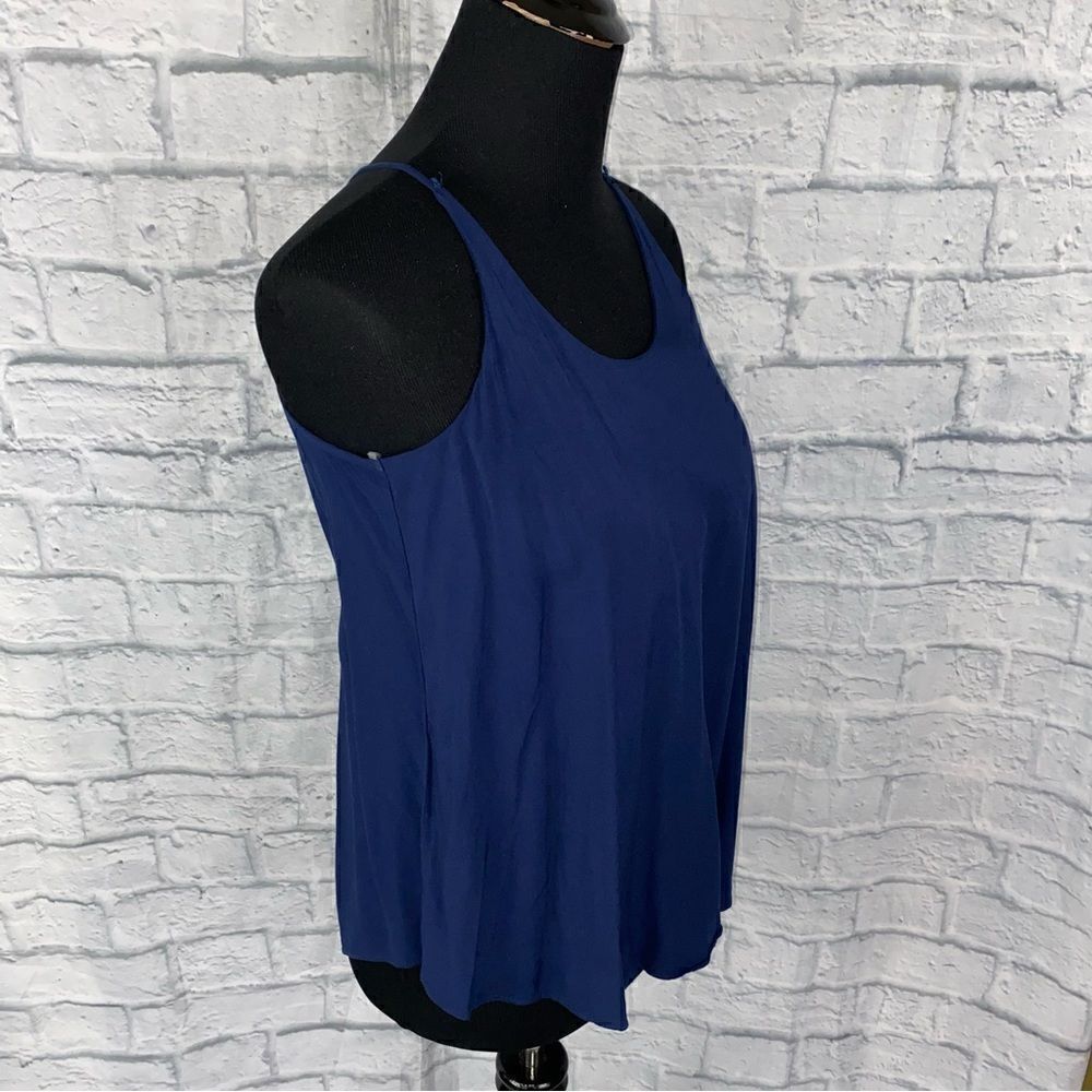 By & By spaghetti strap tank blouse navy blue sz S - Picture 4 of 10